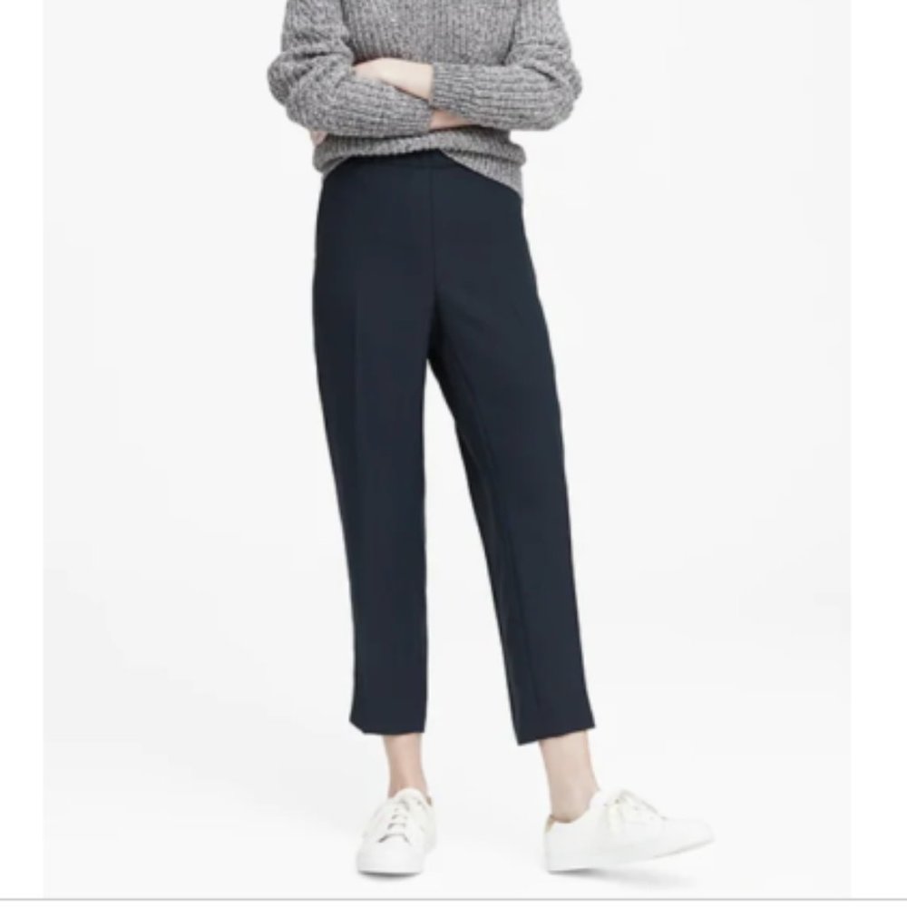 Banana Republic Women's Hayden Pull On Tapered Ankle Pants Charcoal Gray - 8